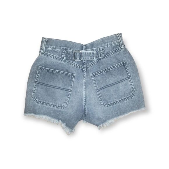 We The Free Black High Rise Button Fly Jesse Carpenter Jean Shorts 25 - Picture 4 of 7